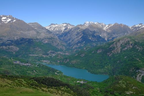 pyrenees lake landscape