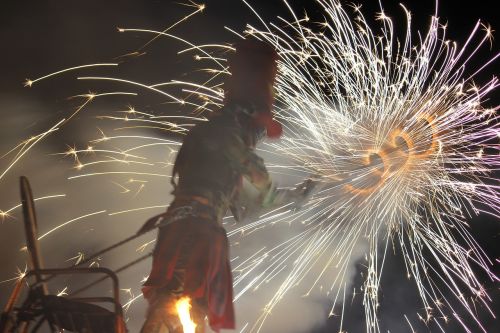 pyrotechnics show sparks