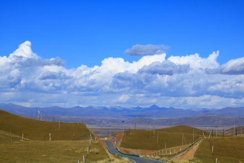 qinghai the scenery blue sky