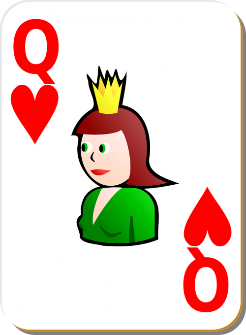queen hearts playing