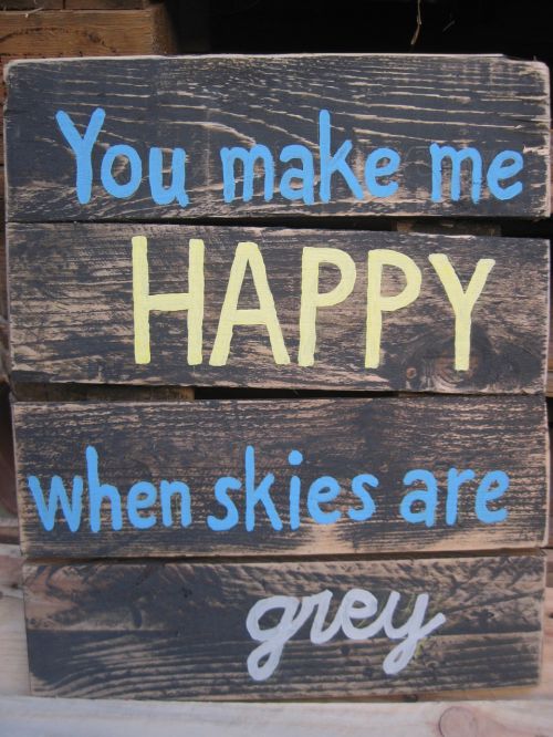 quote you make me happy skies are grey