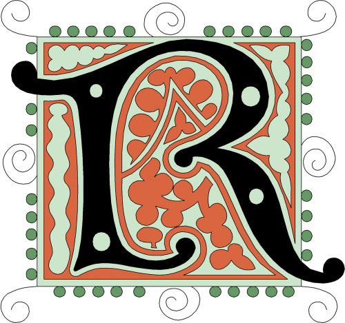 r alphabet vintage