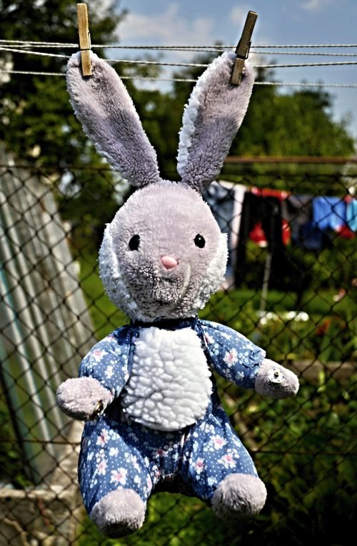 rabbit toy hanging
