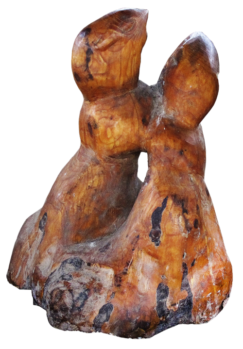 rabbit figure carved