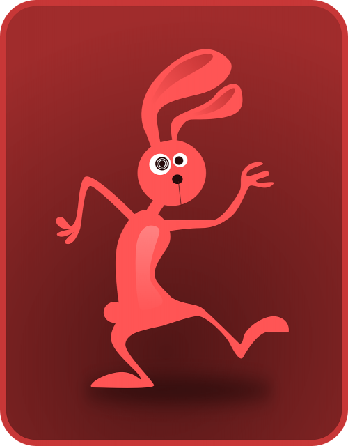 rabbit pink dancing
