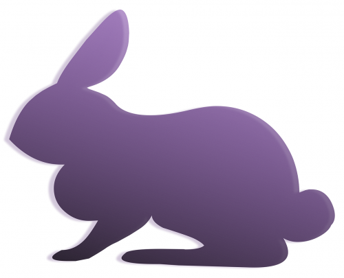 rabbit silhouette cartoon