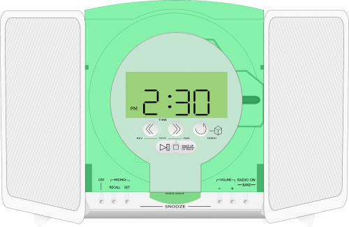 radio player clock
