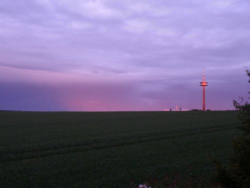 radio tower tower sunset