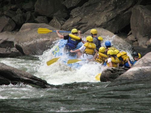 rafting rapids river
