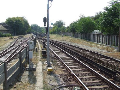 rail tracks by public transport