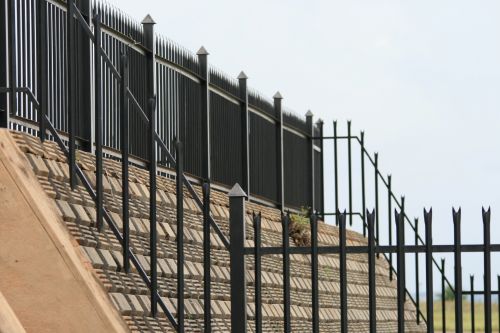 Railing And Steep Wall