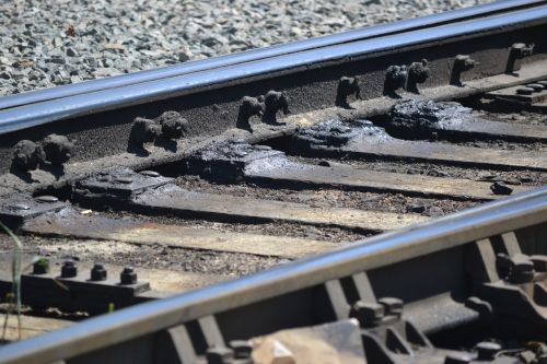 railroad railroad tracks metal