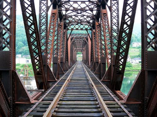 railroad bridge tracks rails