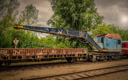 railroad crane  truck mounted crane  iron