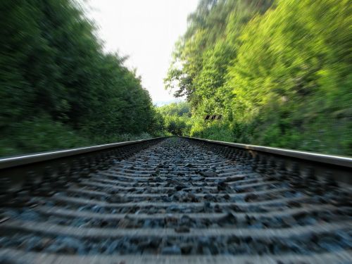 rails railway railroad tracks