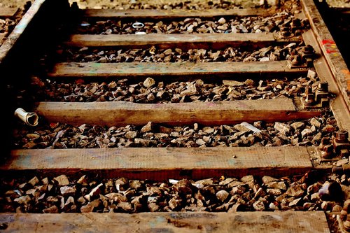 rails  old railroad tracks  lost places