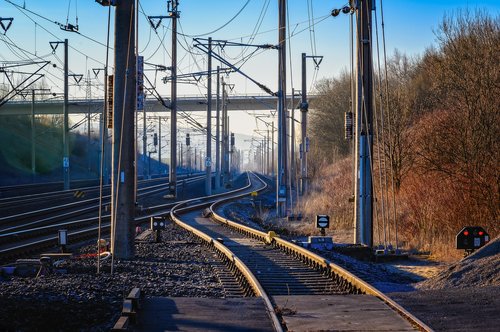 rails  track  railroad tracks