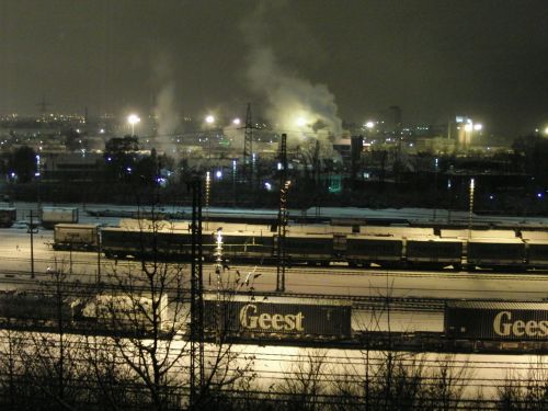 railway winter snow