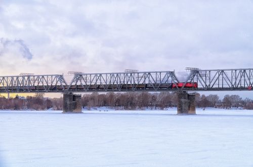railway bridge winter