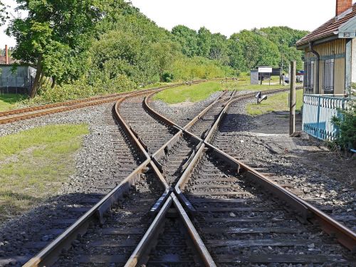 railway track crossing normal track
