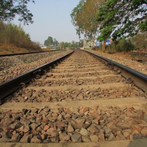 railway track railroad