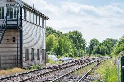 railway  signalbox  train