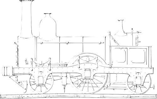 railway engine white train