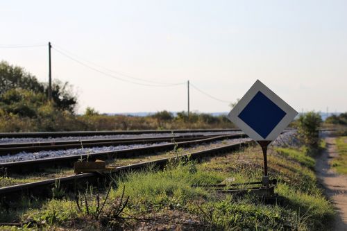 railway sign rail track