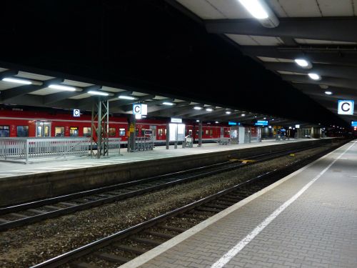 railway station platform train