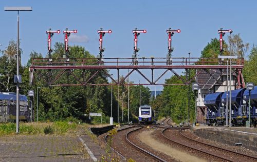 railway station bad harzburg gantry