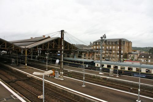 railway station tracks train