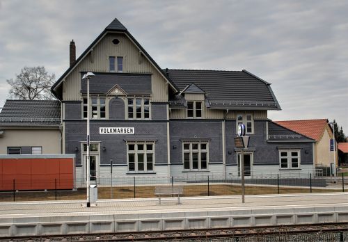 railway station old fachwerkhaus