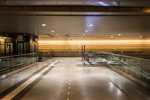 railway station passage escalator