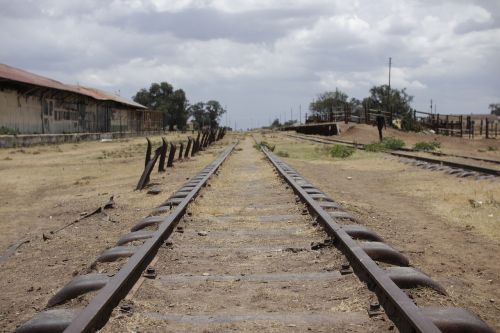 railway tracks outdoors travel