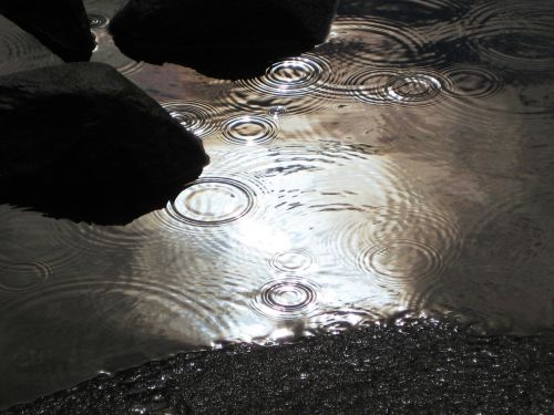 rain raining lake