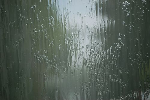 rain glass window