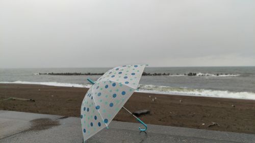 rain umbrella beach