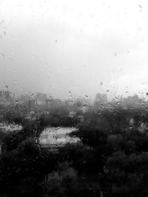 rain window b w