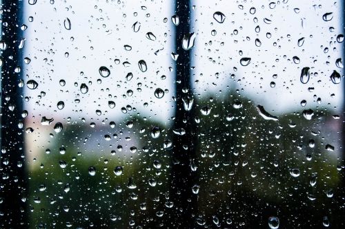 rain window drops of rain
