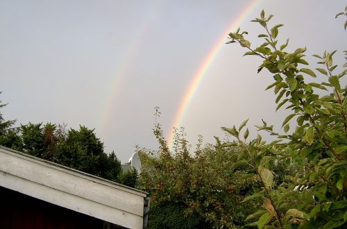 rain rainbow cloud