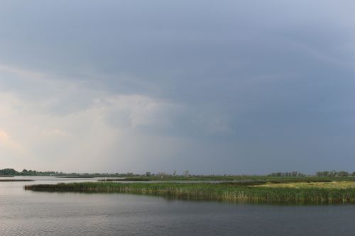 Rain Storm Over Lake Marsh