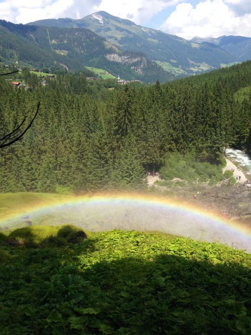 rainbow mountain panorama wide