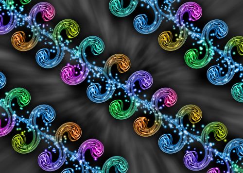 rainbow swirls pattern