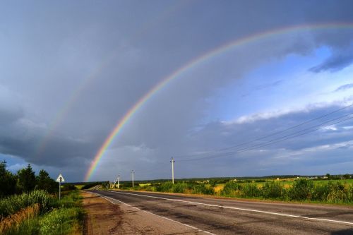 rainbow road sky
