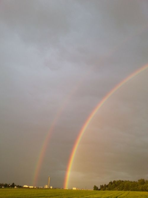 rainbow color double rainbow