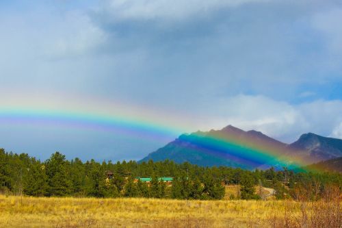 rainbow colorado rocky mountains