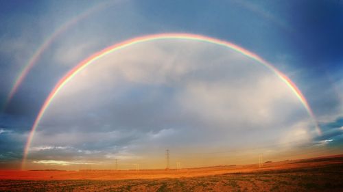 rainbow landscape cloud