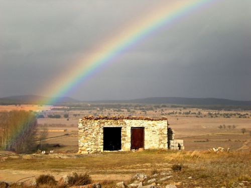 rainbow spain ruin