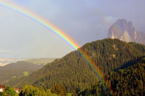 rainbow dolomites mountain