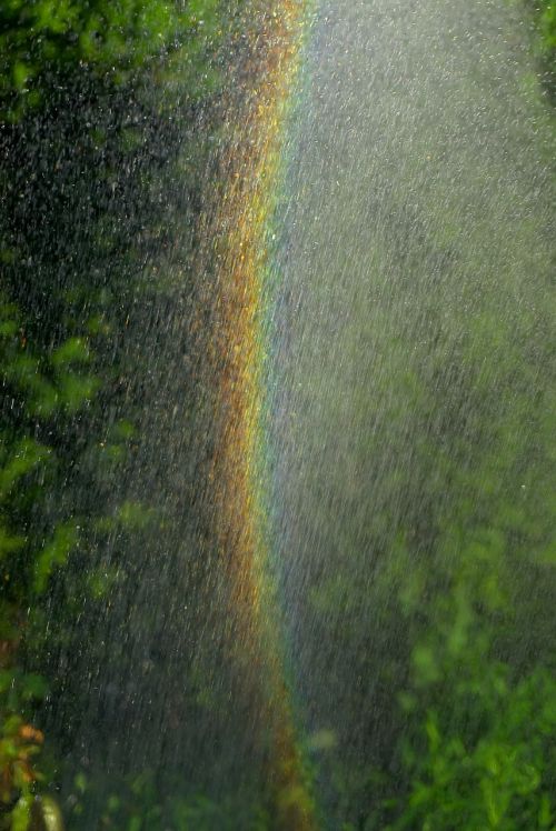 rainbow water spray